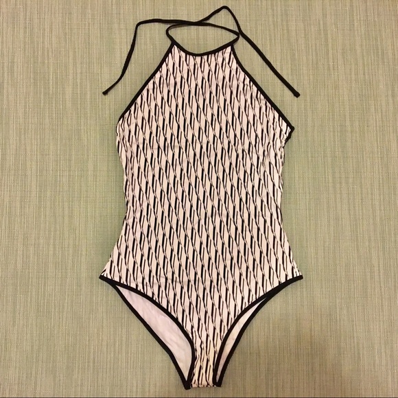 NWT { DVF } Halter Neck One-Piece Bathing Suit - Picture 4 of 8